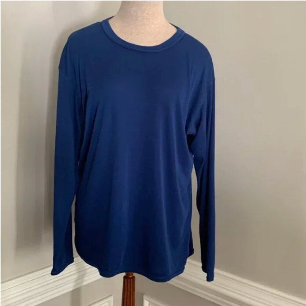 Patagonia Blue Vintage Long Sleeve Capilene Shirt Made In USA 80’s/90’s Large